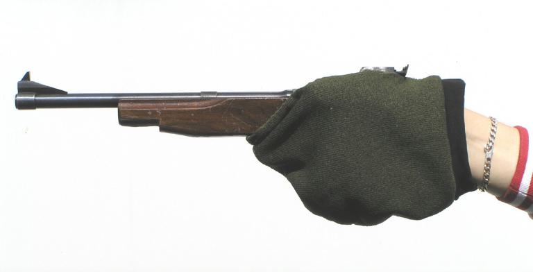 Pistolenfäustling an  Freie Pistole